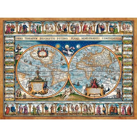 Παζλ Castorland 2000τεμ. Map Of The World 1639 92x68 C-200733-2