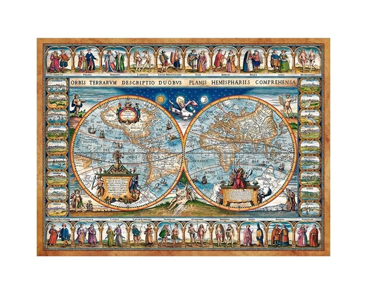 Παζλ Castorland 2000τεμ. Map Of The World 1639 92x68 C-200733-2
