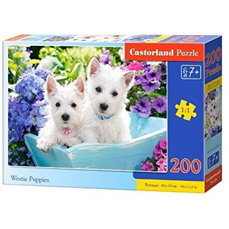 Παζλ Castorland 200τμχ. Westie Puppies 40x29cm B-222032