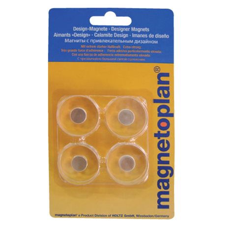 Μαγνήτης Magnetoplan Διαφανής Ακρυλικός 30mm 4τεμ. 1680030