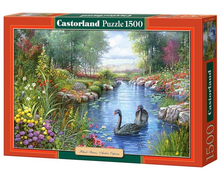 Παζλ Castorland 1500τεμ. Black Swans 68χ47cm C-151042-2