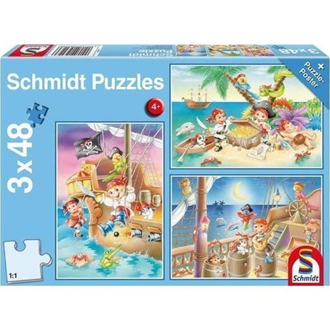 Πάζλ Schmidt 3x48 Τεμ. Ζωάκια 56222