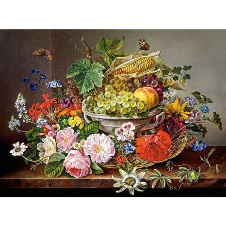 Παζλ Castorland 2000τεμ. Still Life With Flowers and Fruit Basket 92x68 C-200658-2