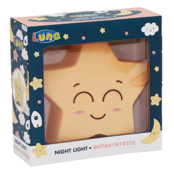Φωτάκι Νυκτός Luna Αστεράκι 14χ5χ14cm 621779