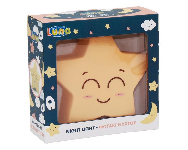 Φωτάκι Νυκτός Luna Αστεράκι 14χ5χ14cm 621779