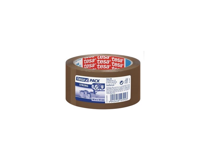 Ταινία συσκευασίας Tesa Strong PP 66mΧ50mm αθόρυβη Καφέ