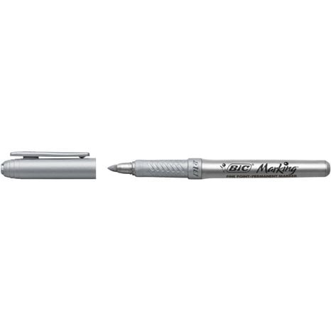 Μαρκαδόρος Markιng Bic Ανεξίτηλος Ασημί Fine