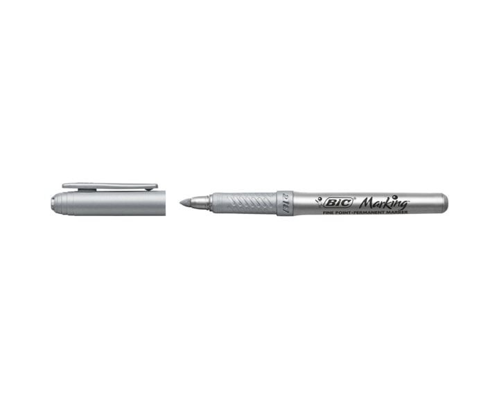 Μαρκαδόρος Markιng Bic Ανεξίτηλος Ασημί Fine