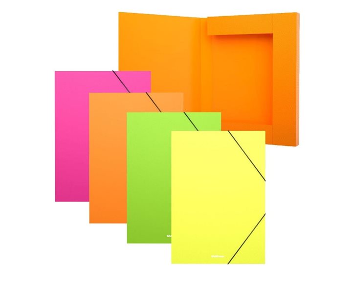 Κουτί Αρχείου Πλαστικό ErichKrause A4 3cm με Λάστιχο Mat Neon 50390