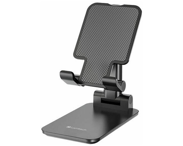LAMTECH 2IN1 FOLDING DESKTOP STAND FOR SMARTPHONES AND TABLETS BLACK