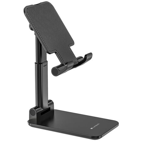 LAMTECH 2IN1 FOLDING DESKTOP STAND FOR SMARTPHONES AND TABLETS BLACK