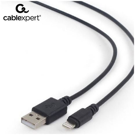CABLEXPERT USB TO LIGHTNING SYNC AND CHARGING CABLE BLACK 3M