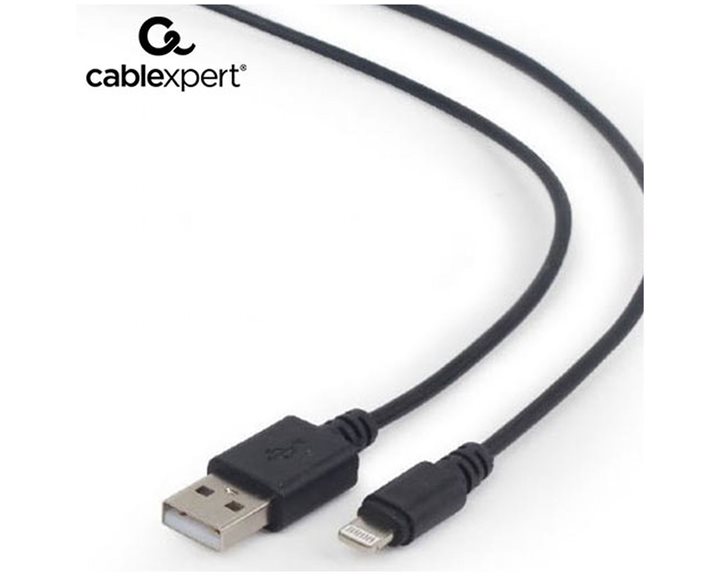 CABLEXPERT USB TO LIGHTNING SYNC AND CHARGING CABLE BLACK 3M