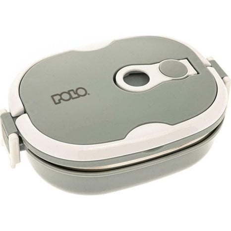 Thermobowl Polo 800ml Με Τρύπα Αερισμού Και Λαβή γκρι χρώμα