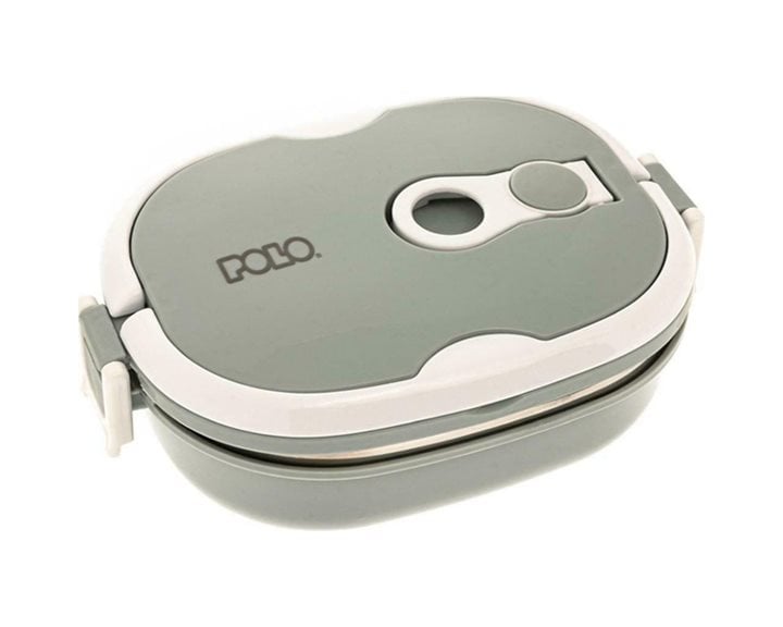 Thermobowl Polo 800ml Με Τρύπα Αερισμού Και Λαβή γκρι χρώμα