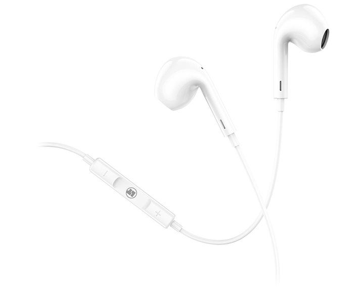 Lamtech Lightning Wired Earphones With Microphone White