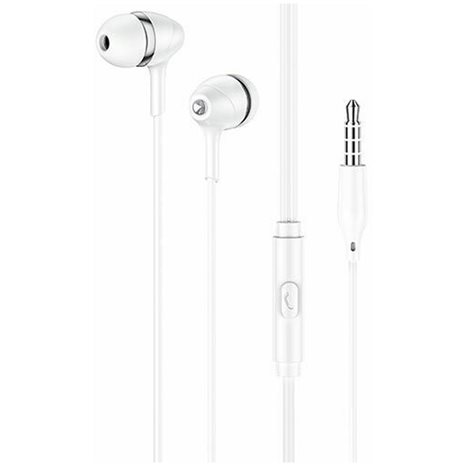 Lamtech Fashionable 3,5mm Earphones With Mic White
