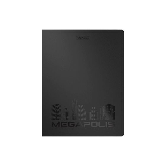 Ντοσιέ Με 4 Κρίκους ErichKrause Megapolis 24mm, A4 (Black) 50516