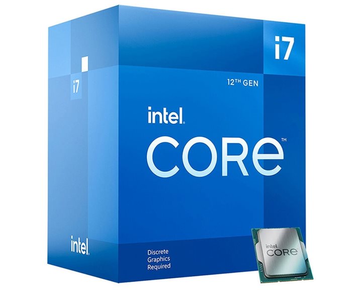 INTEL CPU CORE i7 12700F, 12C/20T, 2.10GHz, CACHE 25MB, SOCKET LGA1700 12th GEN, BOX, 3YW. BX8071512700F