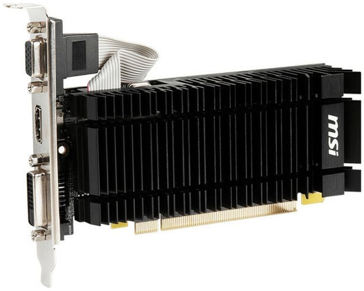 MSI VGA PCI-E NVIDIA GF GT 730 (N730K-2GD3H/LPV1), 2GB/64BIT DDR3, 15PIN DSUB/DL DVI-D/HDMI, 1 SLOT HEATSINK, 3YW. GT730-2GD3HLPV1