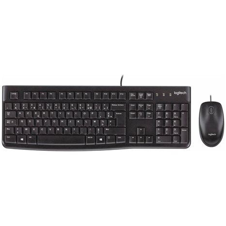 Logitech MK120 Desktop Combo GR (Black, Wired) (LOGMK120)