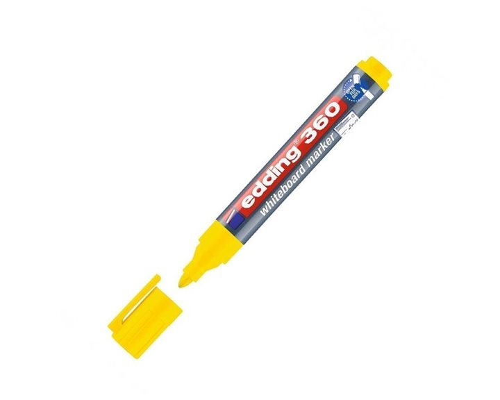 Μαρκαδόρος Edding 360 Ασπροπίνακα 1.5-3mm Κίτρινος