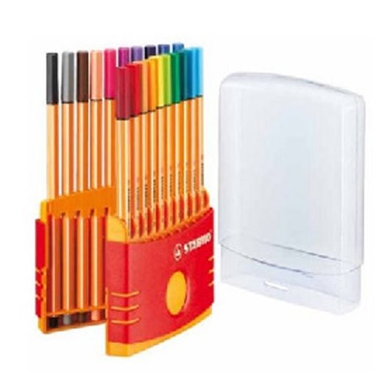 Μαρκαδόρος Stabilo 0.4mm Διάφορα Χρώματα 20τεμ.8820-03