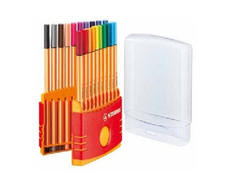 Μαρκαδόρος Stabilo 0.4mm Διάφορα Χρώματα 20τεμ.8820-03