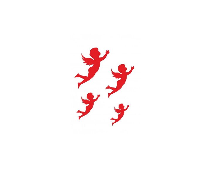 Craftistico Stencil A4 21X29,7 cm 4 Αγγελάκια