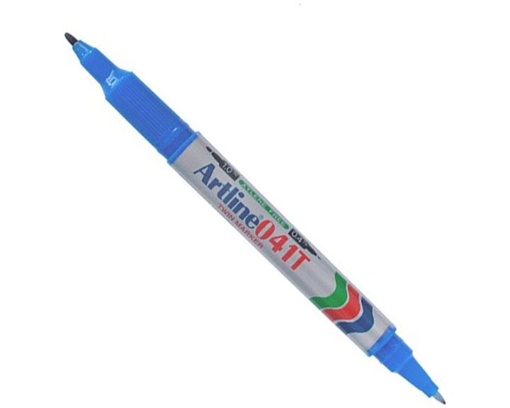 Μαρκαδόρος Artline EK-041T Ανεξίτηλος Διπλός 0,4-1,0mm Μπλε