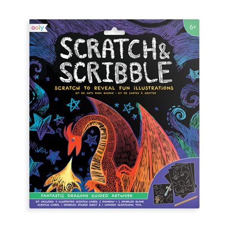 SCRATCH & SCRIBBLE 6+  FANTASTIC DRAGONS 161-026