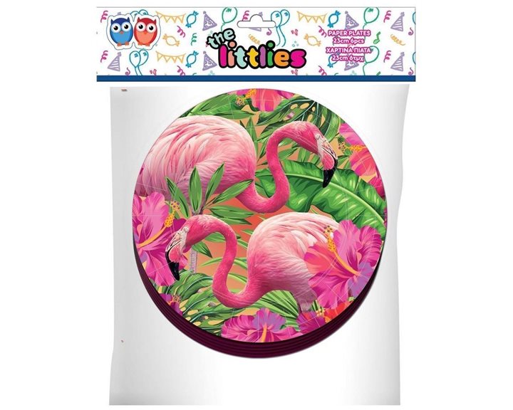Χάρτινα Πιάτα The Littlies 6τμχ 23cm Flamingo 646618