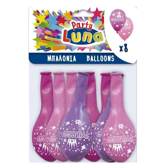 Μπαλόνια Luna 8τμχ 36x29 Princess 000088935