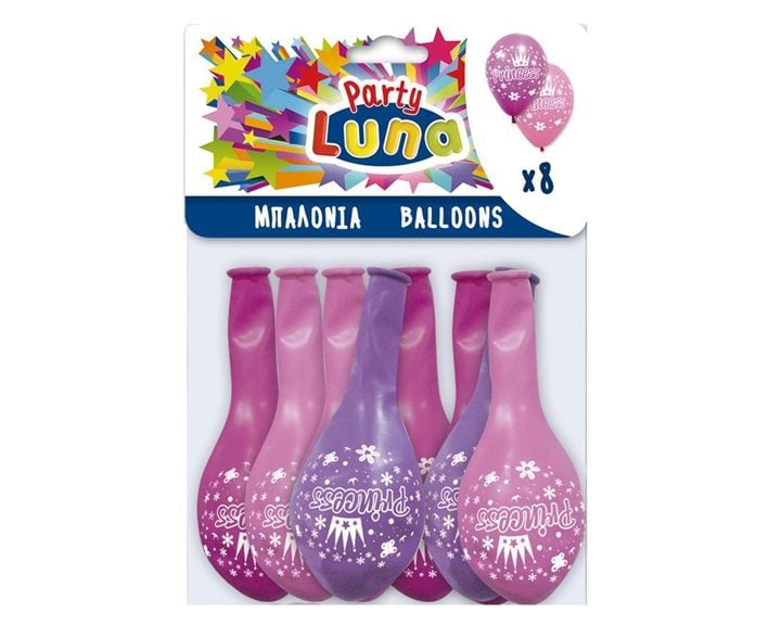 Μπαλόνια Luna 8τμχ 36x29 Princess 000088935