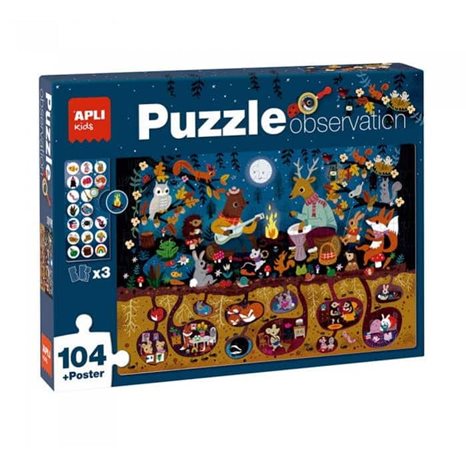 Apli Observation Puzzle Forest 104τμχ +Poster 18507