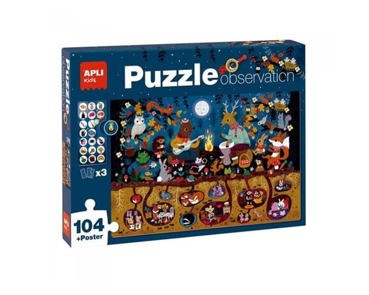 Apli Observation Puzzle Forest 104τμχ +Poster 18507