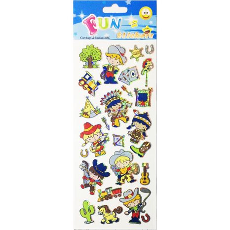 Αυτοκόλλητα Fun Stickers Cowboys & Indians 6099
