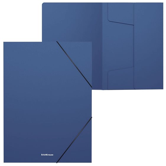 Κουτί Αρχείου Πλαστικό Erichkrause A4 3cm με Λάστιχο Mat Classic Μπλε 50372