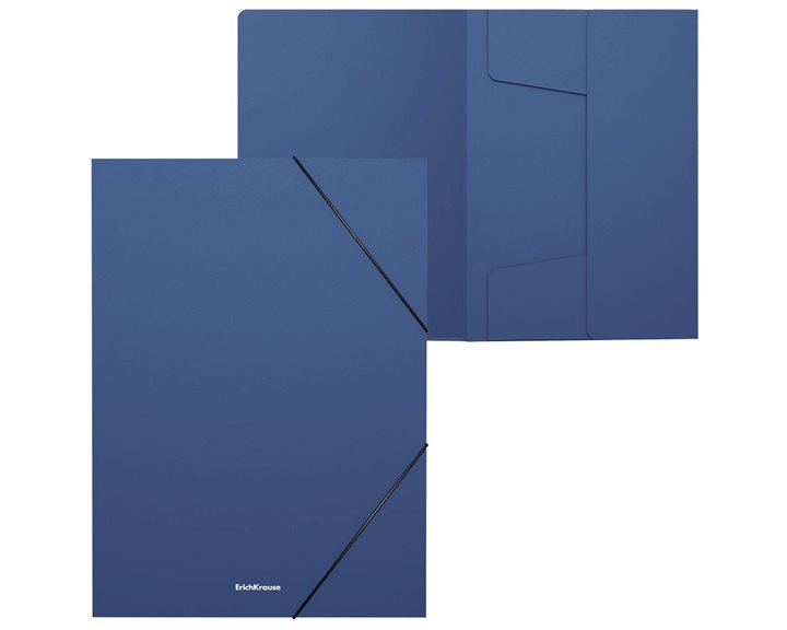 Κουτί Αρχείου Πλαστικό Erichkrause A4 3cm με Λάστιχο Mat Classic Μπλε 50372