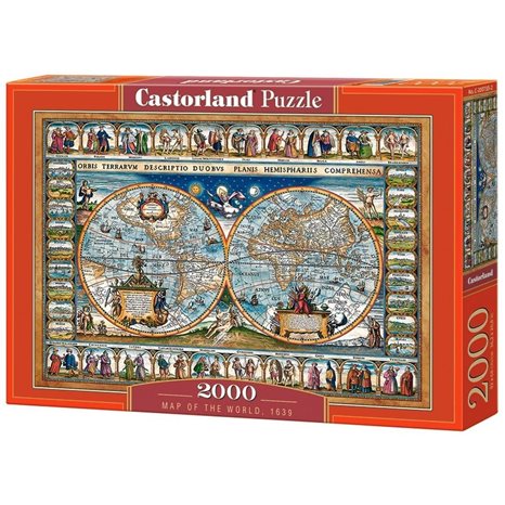 Παζλ Castorland 2000τεμ. Map Of The World 1639 92x68 C-200733-2
