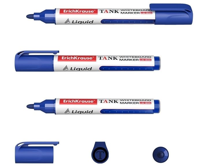 Μαρκαδόρος Πίνακα Με Υγρό Μελάνι ErichKrause Tank LW-600 Μπλε 48775