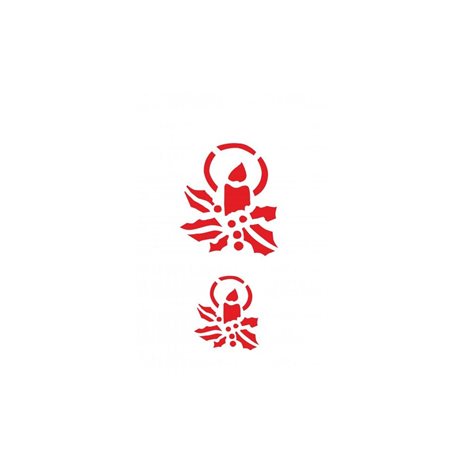 Craftistico Stencil A4 21X29,7 Cm Χριστουγεννιάτικο Κερί