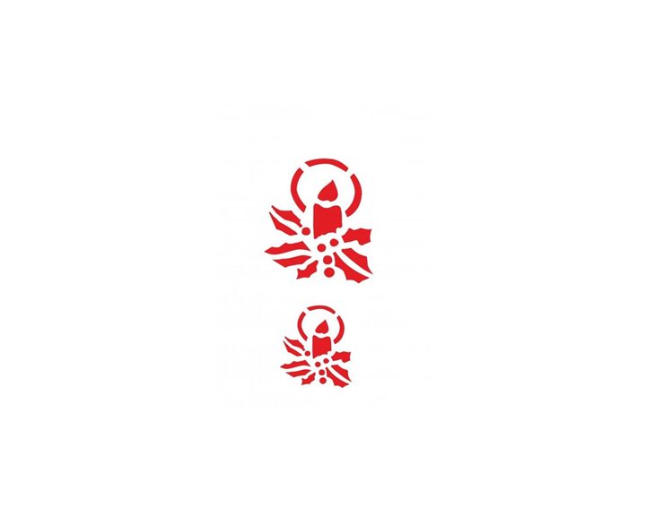 Craftistico Stencil A4 21X29,7 Cm Χριστουγεννιάτικο Κερί