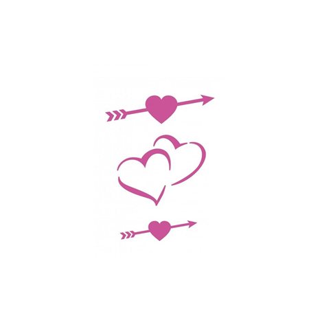 Craftistico Stencil A4 21X29,7 cm Καρδιές