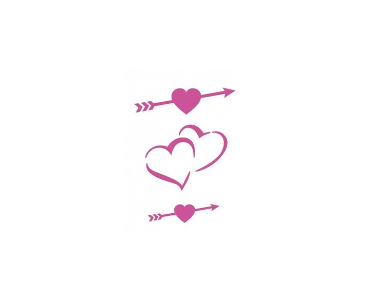 Craftistico Stencil A4 21X29,7 cm Καρδιές