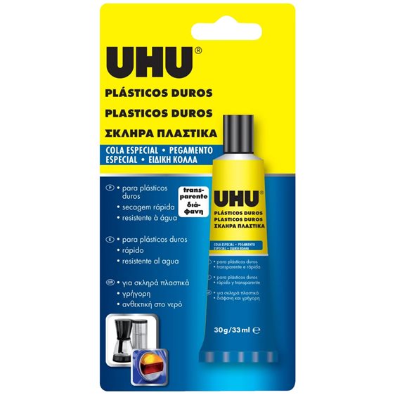 Κόλλα Uhu Hard Plastics 30gr Για Σκληρά Πλαστικά