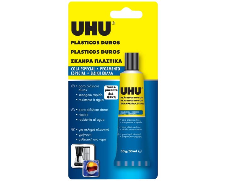 Κόλλα Uhu Hard Plastics 30gr Για Σκληρά Πλαστικά