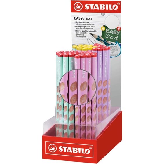 Μολύβι Stabilo Easy Graph Pastel Για Δεξιόχειρες 322/16 HB Pink