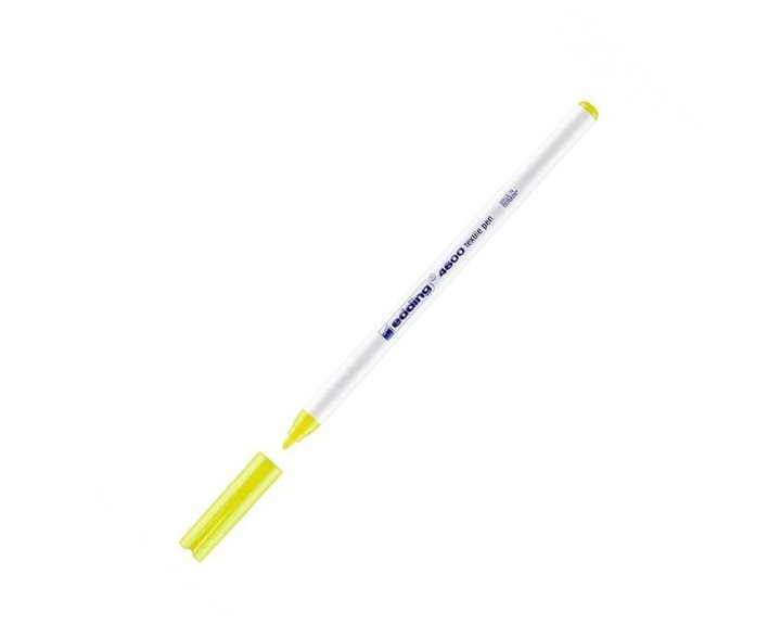 Μαρκαδόρος Edding 4600 Ανεξίτηλος Για Υφασμα T-Shirt 1mm Κίτρινο Φωσφοριζέ
