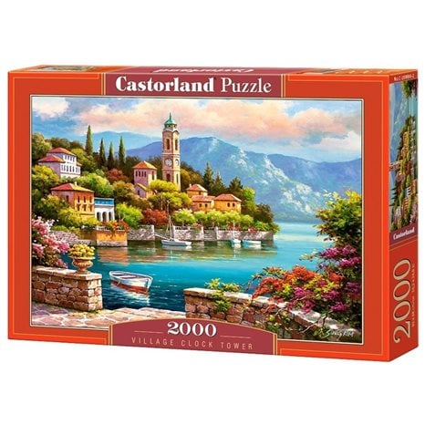 Παζλ Castorland 2000τεμ. Village Clock Tower 92x68 C-200696-2